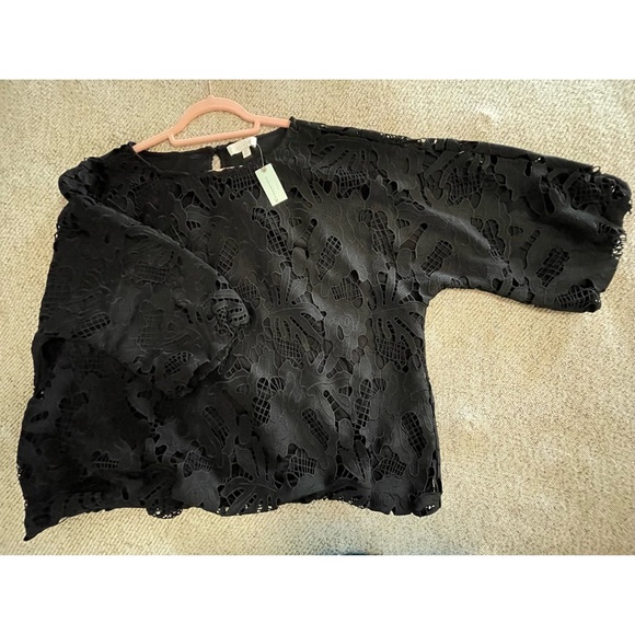 Anthropologie Anne Marie Black Lace Top NWT SZ 2X - Picture 7 of 15